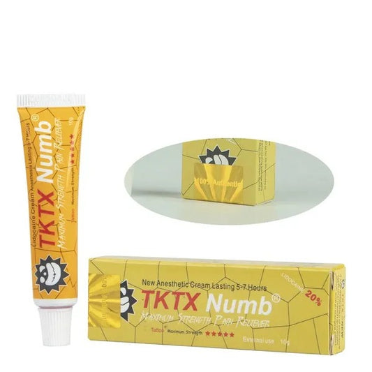 TKTX Tattoo Numbing Cream Anesthetic 20% Lidocaine Numbing Tattoo Body Anesthetic Fast Skin Numb Cream 5 To 7 Hours(10g/pcs)