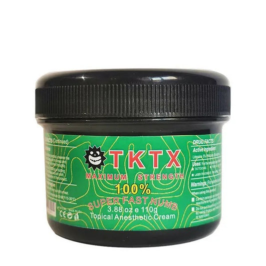 TK100% Numbing Skin Cream Waxing Tattooing Piercing Derma Rolling Anesthetic Cream For Tattoo Body Semi Permanent Make Up Hair Removal Piercing Skin Needle