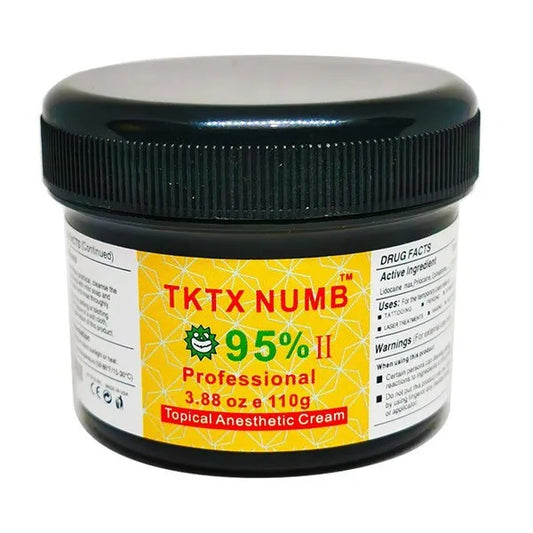 The Original 95%TATTOONUMB II Numb Lidocaine Skin Cream110g Waxing Tattooing Piercing Derma Rolling Anesthetic Cream for Tattoo Body Semi Permanent Make Up Hair Removal Piercing Skin Needle