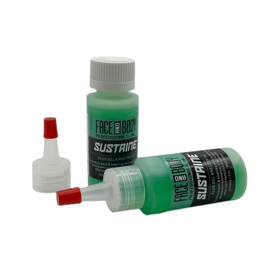 1/10/30PCS Topical FACE AND BODY Sustaine Blue Gel Tattoo Cream For Body Piering &amp; Microblading Permanent Makeup 1.2OZ
