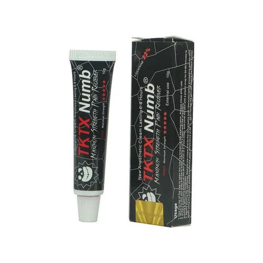 Crema anestetica per tatuaggi TKTX, lidocaina al 22%, crema anestetica per tatuaggi e corpo, per pelle intorpidita rapidamente da 6 a 8 ore (10 g/pz)